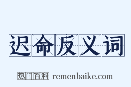 迟命反义词是什么意思的图片